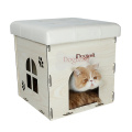 DogLemi Neues Design Funktionelle Natur Holz Deluxe Faltbare Pet House Cave und Stuhl